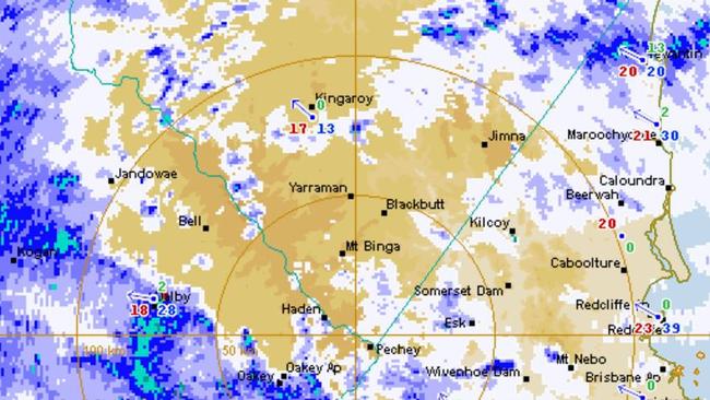 Widespread showers are expected to continue throughout Wednesday across the Darling Downs and South West. Photo: BoM