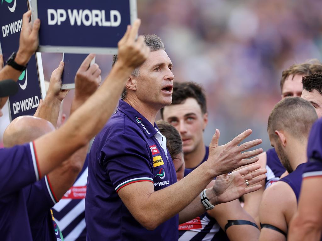 The Freo players got it done for their coach Justin Longmuir. Picture: Getty Images