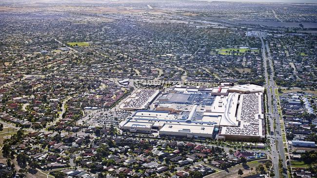 An aerial image of the Pacific Werribee development. Picture: Supplied