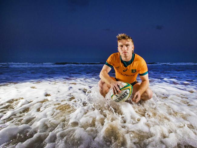 Tate McDermott loves the ‘gold’ of the Wallabies. Picture: NIGEL HALLETT