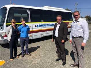 Announcing the sale of Stonestreets Coaches are (from left) director Bev Mules, operations manager Michelle Mules, managing director Premier Group John King, Stonestreets managing director Phil Stonestreet. Picture: Contributed