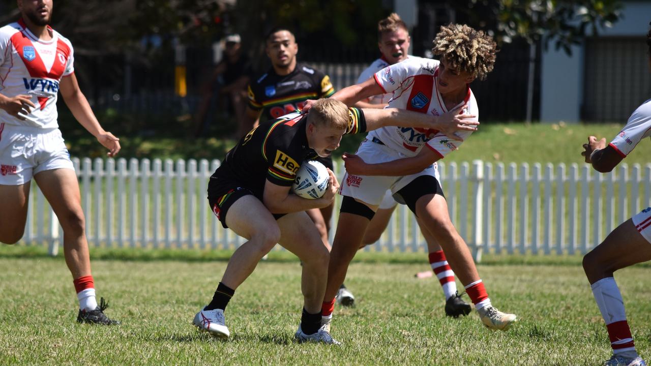 Shadi Hammoud making a tackle. Picture: Sean Teuma/NewsLocal