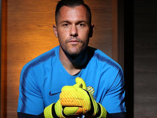 The Socceroos train at Gloria Football Club in Antalya, Turkey during their preparations for the 2018 FIFA World Cup in Russia. Portrait of Socceroos goal keeper Danny Vukovic. Picture: Toby Zerna