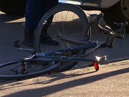 The scene of a fatal bike-car crash on Moore Park, Rd in Centennial Park.