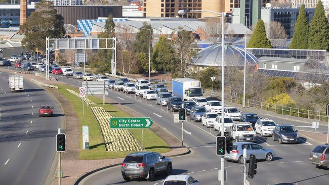 Traffic congestion in Hobart. Picture: RICHARD JUPE