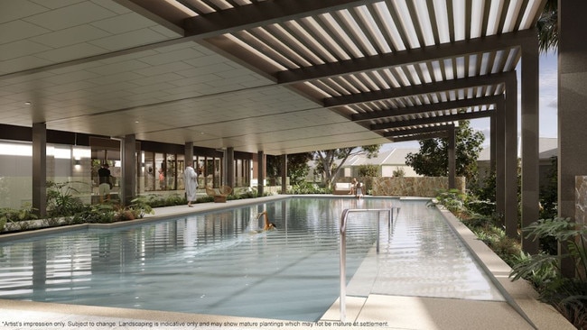 Artist render of over 50s community pool. Picture – contributed.