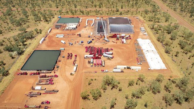 Origin has resumed work at its Kyalla drill site in the Beetaloo Basin. Picture Supplied