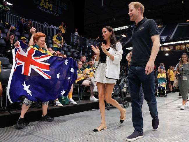 The couple received a warm welcome from Australian fans. Picture: AFP