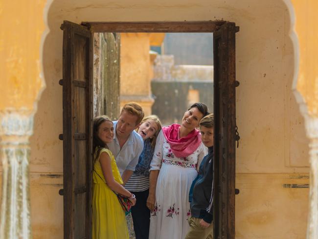 From left to right — Cliona Colgan, David Knowles, Luly Knowles, Julie Smith, Charlie Knowles in Jaipur, India. Picture: Adityendra Solanki