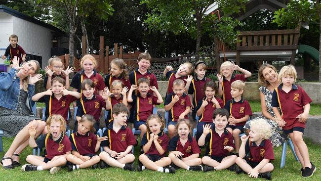 MY FIRST YEAR: Funny faces. Maleny State Shool Preps. Picture: Patrick Woods.
