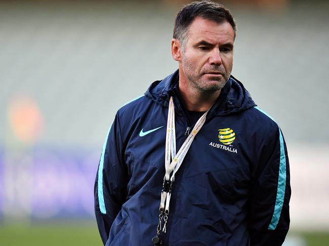 ADELAIDE, AUSTRALIA - JUNE 07: Ante Milicic, assistant coach of Australia looks on during the Australian Socceroos training session at the Adelaide Oval on June 7, 2017 in Adelaide, Australia.  (Photo by Daniel Kalisz/Getty Images)