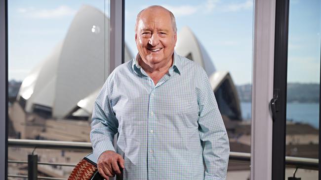 Broadcaster Alan Jones at his home in the Bennelong One building. There is no suggestion he is among the secret group of residents opposing The Squire’s Landing’s 24/7 trading push. Picture: Adam Yip