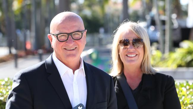 Business leaders John Witheriff and Rebecca Frizelle after the meeting. Picture Glenn Hampson