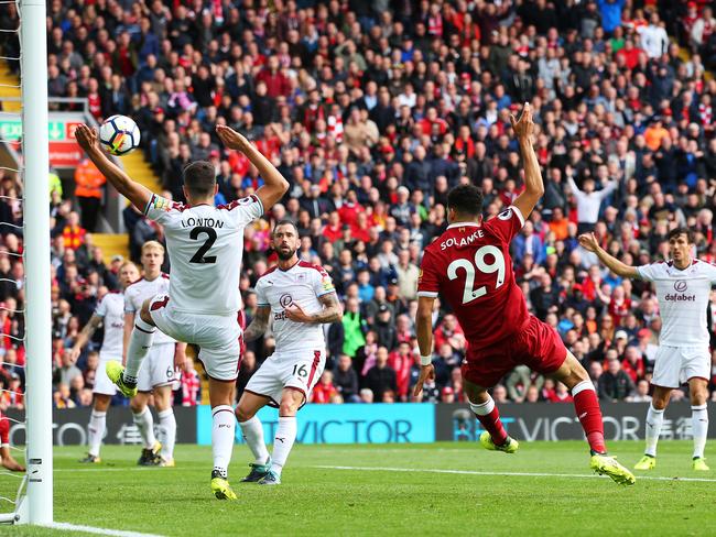 Dominic Solanke’s point-blank miss.