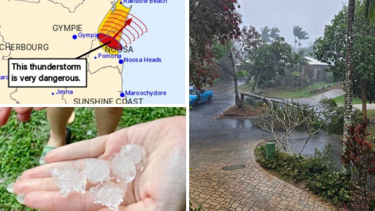 Storm season starts early: Giant hail, heavy rain lash Sunny Coast and Wide Bay