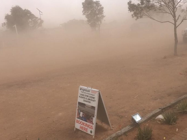 PBlowing a gale at William Creek. Picture: William Creek Hotel Facebook page