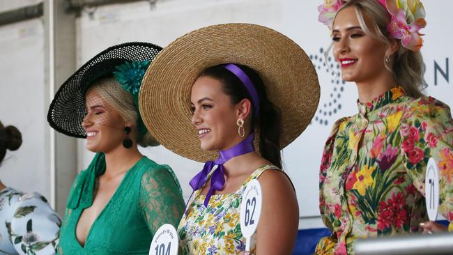 Micaela Crompton competes in the Best Dressed under 30 Lady in the Fashions on the Field at the Cairns Amateurs racing carnival in 2019. PICTURE: BRENDAN RADKE