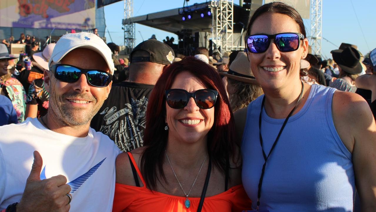 Brenton Towers, Kerry Dalton and Courtney Cottee enjoyed the Lighthouse Rock 2023 festival in Bundaberg on Saturday, October 14.