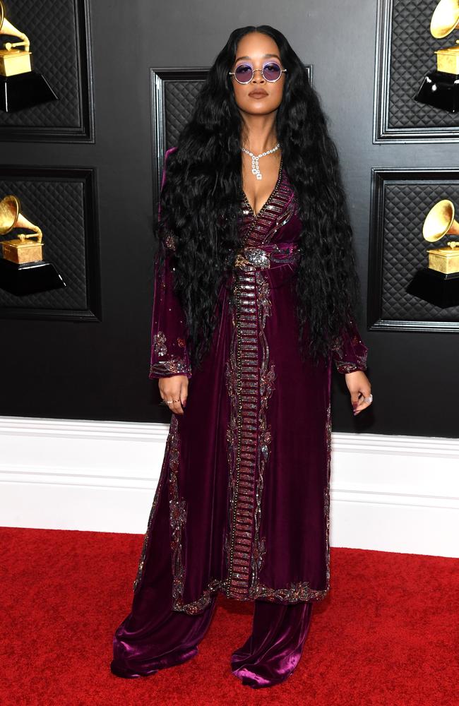 Purple reign from H.E.R. Picture: Getty Images