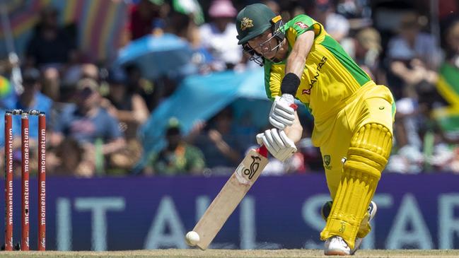 Marnus Labuschagne cracks a glorious stroke through the covers. Picture: AP