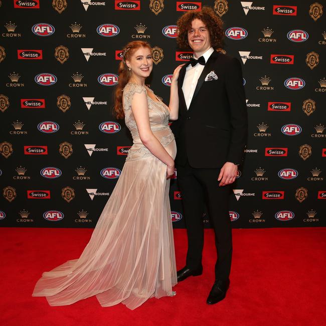 North Melbourne’s Ben Brown, and Hester Brown. Picture: Michael Klein