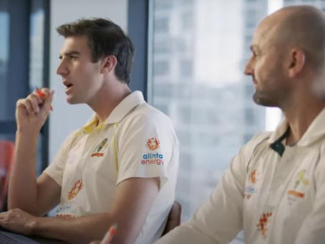 Australian cricket captain Pat Cummins in an ad for Alinta Energy, which he now wants no part of. Picture: Screenshot