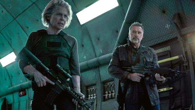 Linda Hamilton and Arnold Schwarzenegger are back in Terminator: Dark Fate.