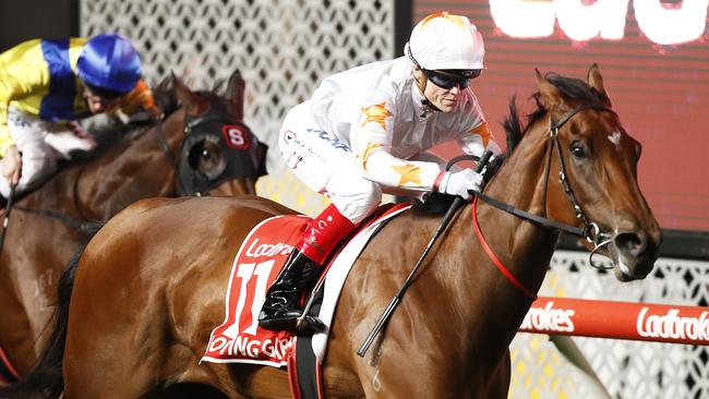 Loving Gaby best the older horses in the Manikato Stakes. Picture: Getty Images