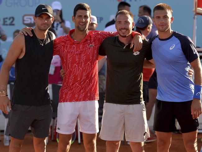 Grigor Dimitrov, Novak Djokovic, Viktor Troicki and Borna Coric have all tested positive for coronavirus.