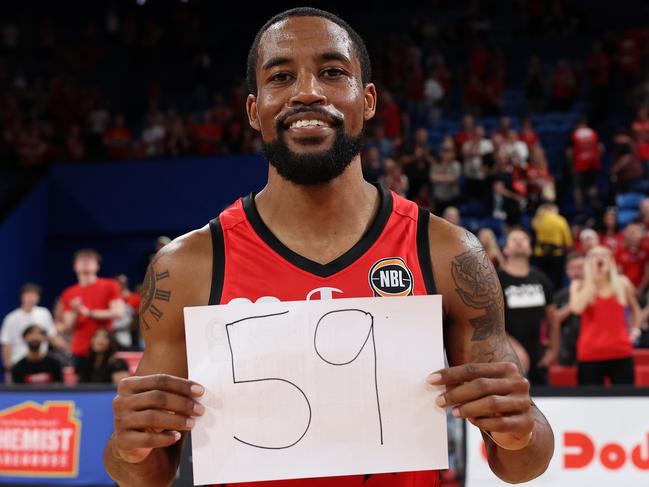 A historic 59-point night is just nice for Bryce. Picture: Getty Images