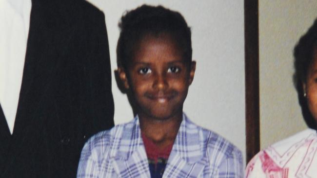 Yacqub Khayre as a 7 year-old boy. Picture: Supplied