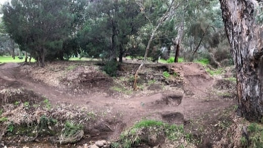 The unofficial bike track in The Gums Reserve. Picture: Campbelltown Council.