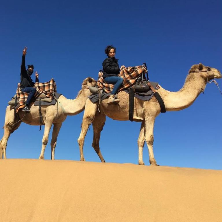 Shanina Shaik and DJ Ruckus in Namibia ... Picture: Instagram