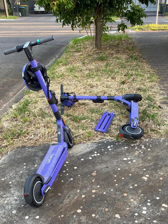 There has been an increase in reports of e-scooters to Snap Send Solve. Picture: supplied