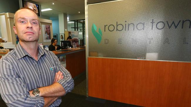 Alistair Henry one of the former owners or the Robina Town Dental. The business was defrauded of more than $700,000 by a former employee. Picture Mike Batterham