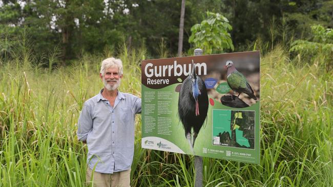 A 16ha block of land, formerly a banana farm, on Old Tully Road, Feluga was bought as a conservation purchase following revegetation work by Mission Beach conservation group C4. President Peter Rowles. Picture: Arun Singh Mann