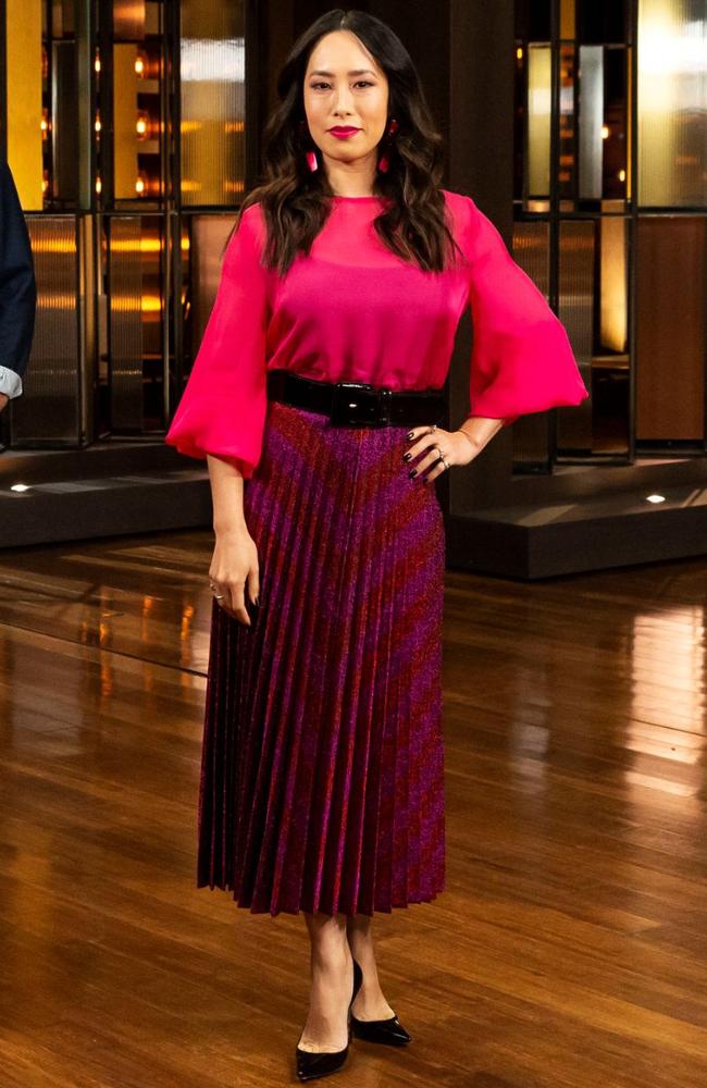 Episode 43: Zara skirt, Torrance top, Mimco earrings. Picture: MasterChef/Channel 10