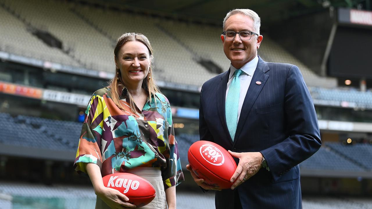 Foxtel group chair Siobhan McKenna and Foxtel Group CEO Patrick Delany