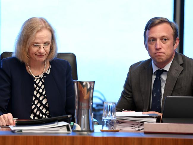 Queensland Chief Health Officer Jeannette Young and Health Minister Steven Miles today. Picture: Dan Peled/AAP