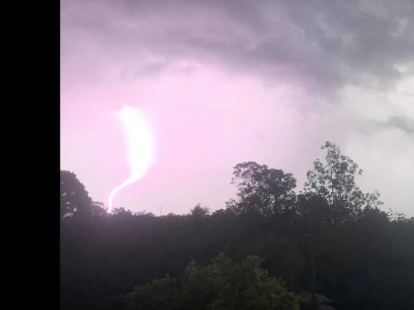 Photo: Marguerita Vorobioff captured this lightning strike over Imbil yesterday afternoon.