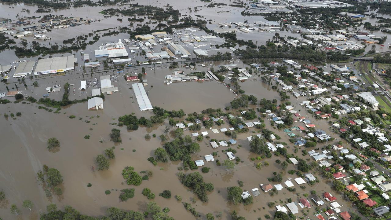 Flooding in the Brisbane suburb of Rocklea. Picture: Liam Kidston