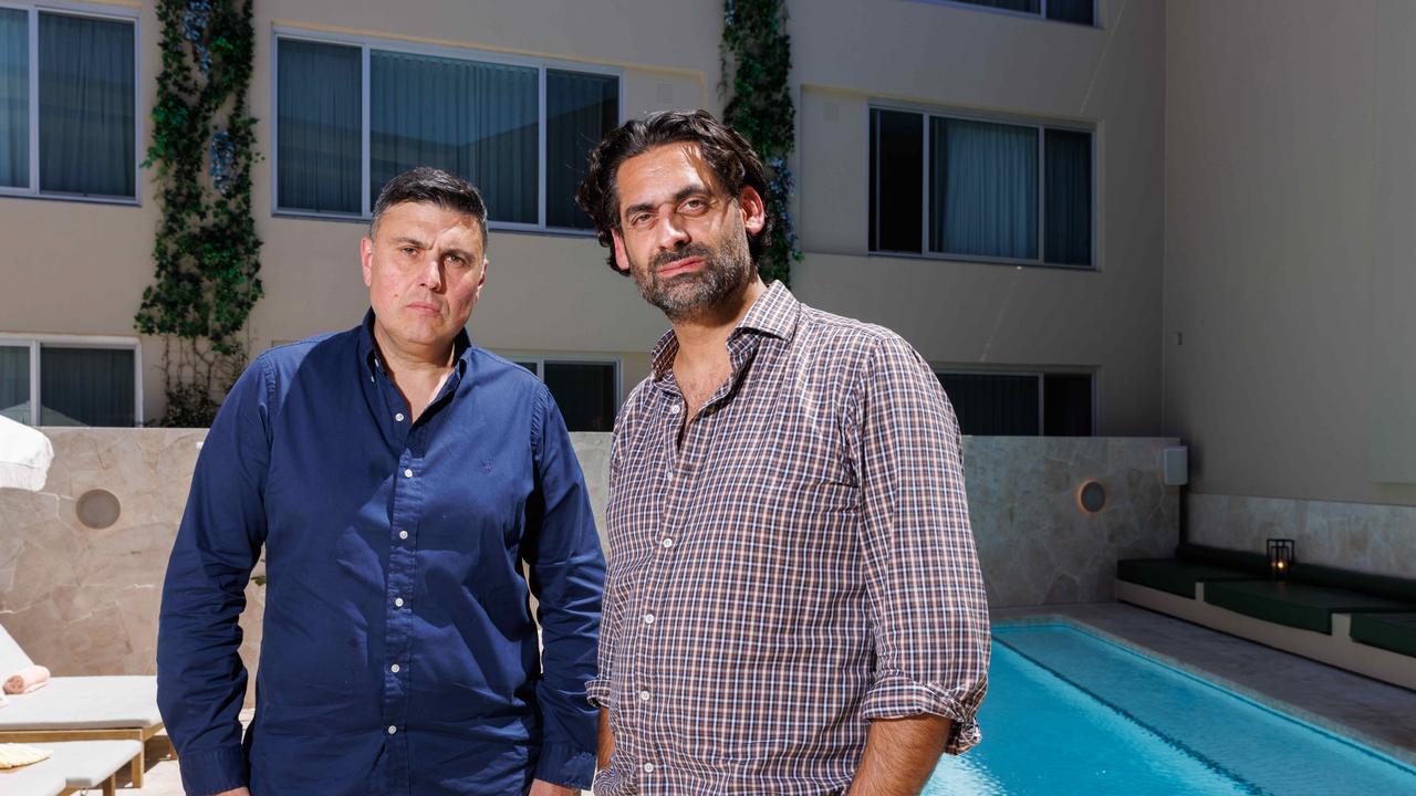 Ex-banker Jon Adgemis at Oxford House in Paddington. He is pictured with Peter Crinis who previously ran the hospitality side of the business. The two men later fell out, with Mr Crinis suing Mr Adgemis in court. Picture: David Swift