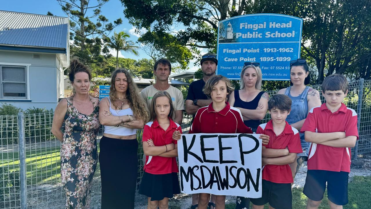 Parents and children of Fingal Head Primary School, who have been left "collectively devastated" after the school's interim principal was not re-hired. Picture: Supplied.