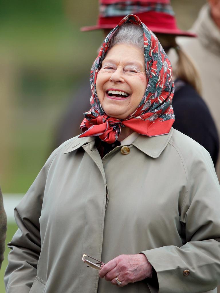 Queen Elizabeth II watches her horse 'Balmoral Fashion' compete in the Fell Class in 2015. Getty Images.