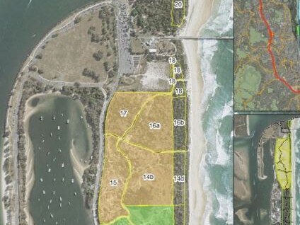 The second stage of the littoral rainforest project and planned restoration areas along Federation Walk.