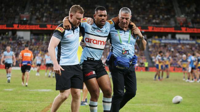 The Sharks lost Sione Katoa to a serious knee injury.