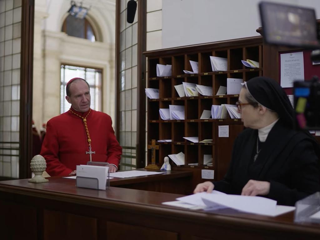 Ralph Fiennes and Isabella Rossellini in Conclave, the movie which was a hit with movie fans and critics alike. Picture: Supplied