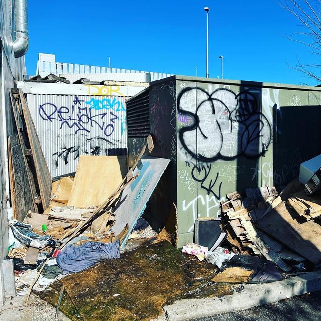 Piles of rubbish and broken down fencing lines the site of Little Saigon. Picture: Nilsson Jones