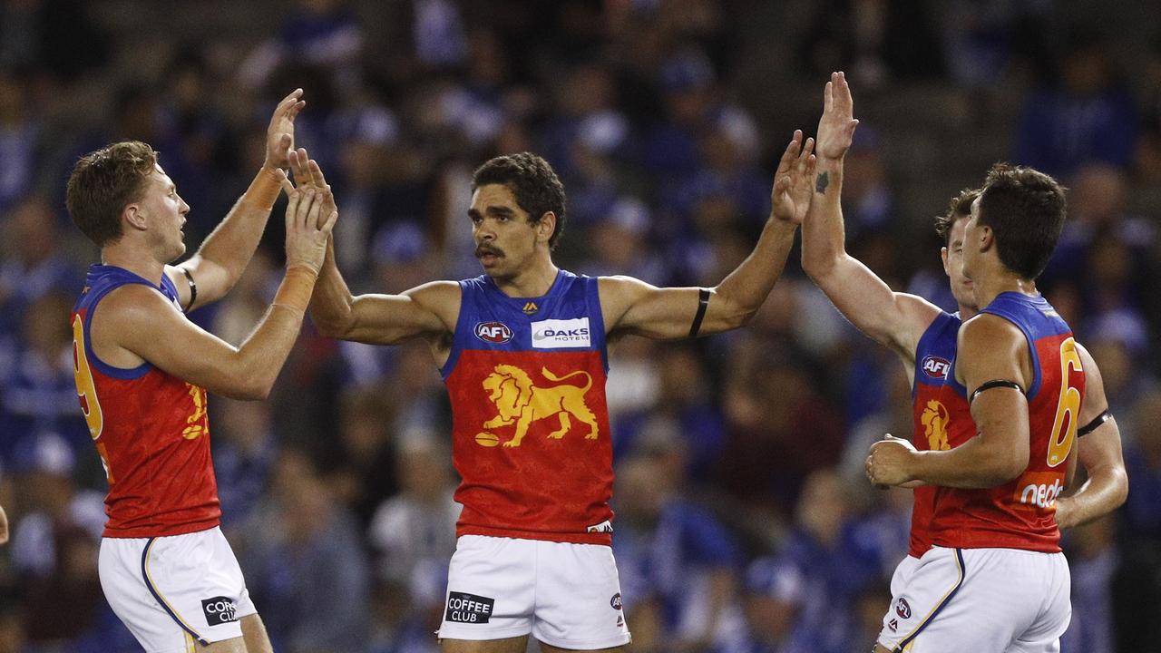 Charlie Cameron sparked the Lions come-from-behind win over North Melbourne. Picture: AAP