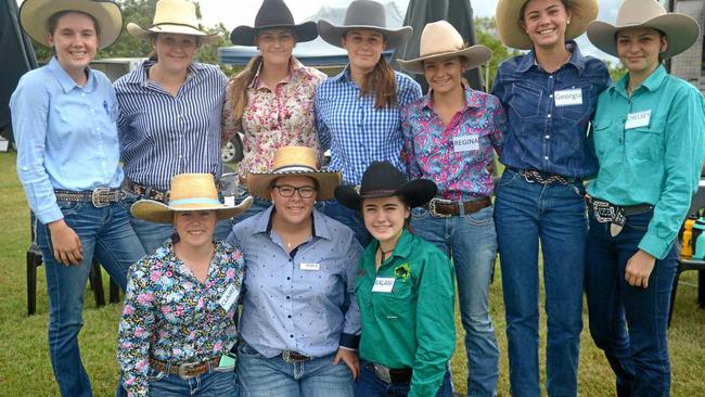 CSAT Training volunteers at Campdraft were: (back row) Emma Huntly of Emmaus college, Lily Gronow of The Cathedral College, Maggie Pierce TCC, Kate Parker TCC, Regina Ward TCC, Georgia Davis NRSHS, Chelsey Reed NRSHS and (front row) Claire Lloyd TCC, Annaleise Ramm TCC and Kalani Nikora NRSHS. Picture: Jann Houley